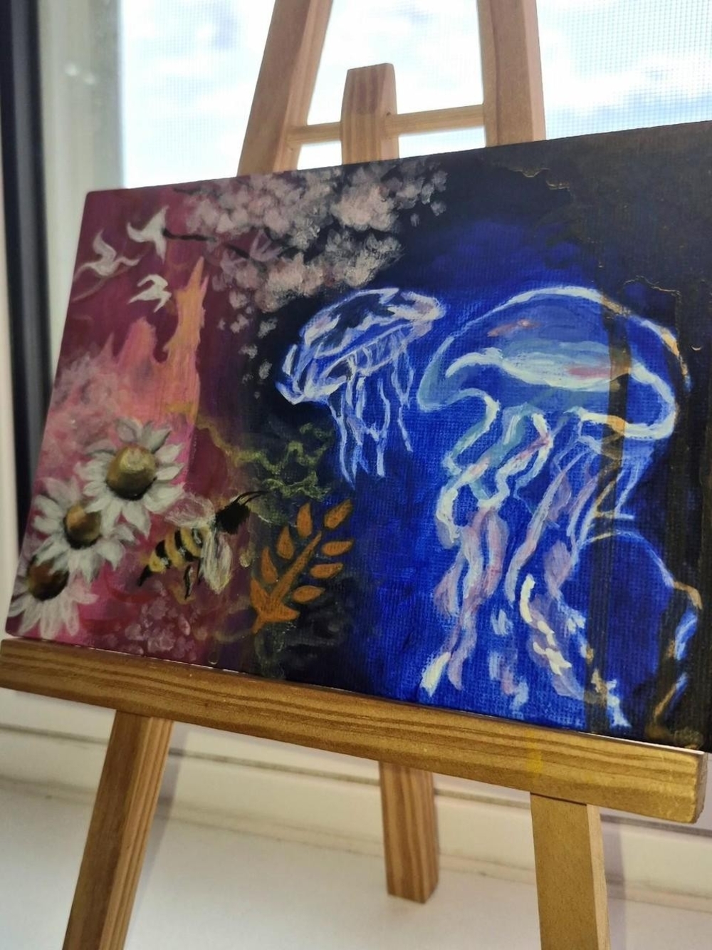 Hand-Painted Semi Abstract Original Artwork